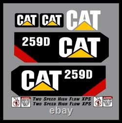New Fits Caterpillar 259D Decal Kit Skid Steer /FREE SHIPPING Cat Logo Decal Set