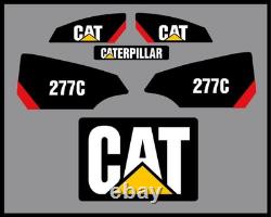 New Fits Caterpillar 277C High Skid Steer Decal Kit-Aftermarket 277C Decal Kit