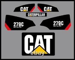 New Fits Caterpillar 279C High Flow XPS Skid Steer Decal Kit Set Cat Sticker Kit