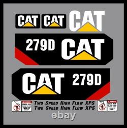 New Fits Caterpillar 279D Decal Kit Skid Steer /FREE SHIPPING Cat Logo Decal Set
