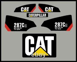 New Fits Caterpillar 287C2 287C 2 High Flow XPS Skid Steer Decal Kit /Decal Set