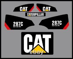 New Fits Caterpillar 287C High Flow XPS Decal Kit Skid Steer /Cat Logo Decal Set