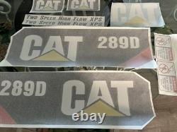New Fits Caterpillar 289D Decal Kit Skid Steer /FREE SHIPPING Cat Logo Decal Set