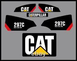 New Fits Caterpillar 297C High Flow XPS Decal Kit Skid Steer /Cat Logo Decal Set