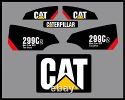 New Fits Caterpillar 299C2 299C 2 High Flow XPS Two Speed Decal Kit Skid Steer