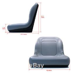 New Grey HIGH BACK SEAT for John Deere Skid Steer Loader 70 125 240 7775 8875