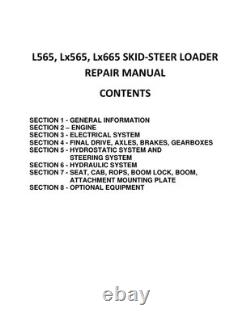 New Holland L565, Lx565, Lx665 Skid Steer Loader Service Manual Repair Shop Book