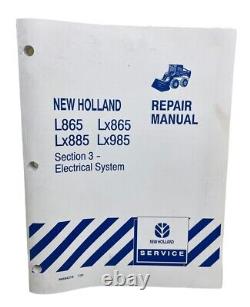 New Holland L865 LX865 Skid Steer Loader Electrical Wiring Diagram Repair Manual