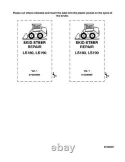 New Holland LS180, LS190 Skid Steer Loader Service Manual Repair Shop Book