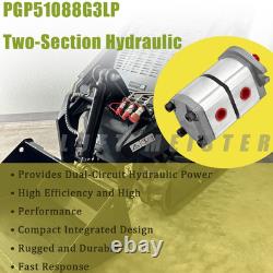 New Two-Section Hydraulic Gear Pump For Skid Steer Loader KTT23 AGT PGP51088G3L