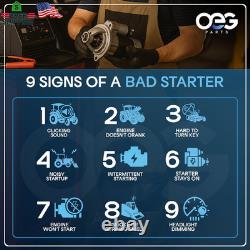 OEG Parts New Starter Compatible with Perkins Engine CAT Skid Steer 3Cyl 4Cyl 18