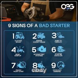 OEG Parts New Starter Compatible with Perkins Engine CAT Skid Steer 3Cyl 4Cyl 18