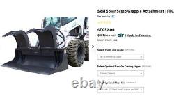 Paladin Ffc 76 Skid Steer Skidsteer Commercial Bucket Scrap Grapple 11876 New