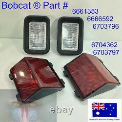 Rear Door Backup Tail Light Red Clear fits Bobcat 653 751 753 763 773 7753 853