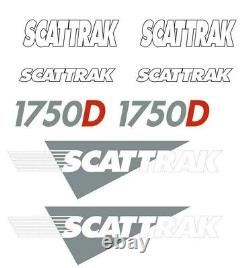 Scat Trak 1750D Decals Stickers Kit Skidsteer loader FULL SET Emblem scattrak