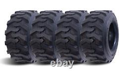 Set 4 12-16.5 Skid Steer Loader Tires 12PR 12x16.5 SKS Heavy Duty Tubeless Tire