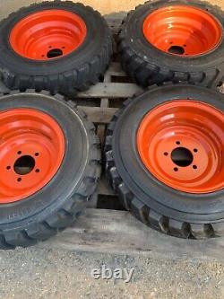 Set (4) NEW 5.70-12 OEM BOBCAT Skid Steer Tires/Rims for mini-Bobcat