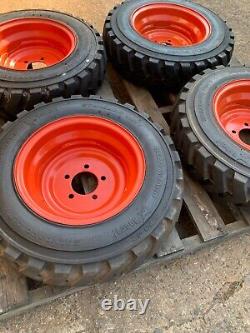 Set (4) NEW 5.70-12 OEM BOBCAT Skid Steer Tires/Rims for mini-Bobcat