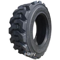 Set of Carlisle 10x16.5 Guard Dog HD Skid Steer Tires and Wheels Bobcat