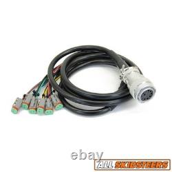 Skid Steer Aux Control Harness 8' 6 Function Deutsch 14 Pin Connector