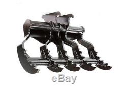 Skid Steer Backhoe -Eterra Brand-Backhoe Quick Change Grapple Rake