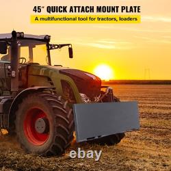 Skid Steer Quick Tach Attachment Mount Plate & Conversion Adapter Latch