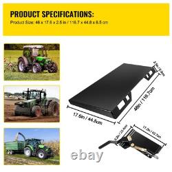 Skid Steer Quick Tach Attachment Mount Plate & Conversion Adapter Latch