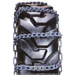 Skid Steer Uni Loader Tire Chains 8MM 10-16.5 Made in USA Strong (Pair)