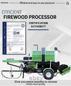 Skid steer fire wood processor automatic firewood with saw and splitting