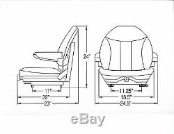 Suspension Seat For Mower, Excavator, Forklift, Skid Steer, Dozer, Loader, Tractor #hv