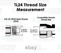 TL24 #10 JIC Thread 1/2 Flat Face Hydraulic Quick Connect Coupler Skid Steer