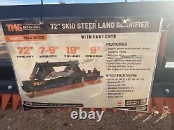 TMG-SLR72 Skid Steer Land Leveler Ripper Scarifier with Rake 72 MODEL WE SHIP