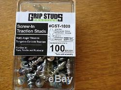 Tractor Loader Rubber Tire Studs Gripstuds Skid Steer #1800 Grip Studs 100pk Ice