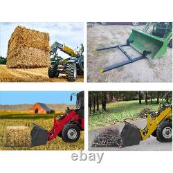 Tractor Pallet Forks Skid Steer Loader Bucket Clamp Forks Clamp 1500lb 43 New