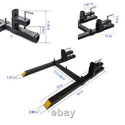 Tractor Pallet Forks Skid Steer Loader Bucket Clamp Forks Clamp 1500lb 43 New