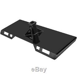 Trailer Receiver Hitch Attachment fit Mini Skid Steer 1/4thick Plate Quick Tach