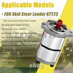 Two-Section Hydraulic Gear Pump PGP51088G3LP Fit AGT Skid Steer Loader KTT23 New