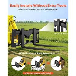 Uimoso 45 Skid Steer Pallet Frame with2 Hitch Receiver and Spear Sleeves 4000lbs