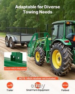 Uimoso Pallet Fork Frame Attachment with 36 Skid Steer Forks for JD Tractors