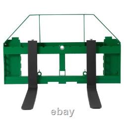 Uimoso Pallet Fork Frame Attachment with 36 Skid Steer Forks for JD Tractors