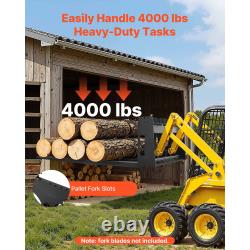 Uimoso Skid Steer Pallet Frame withHitch Receiver & Spear Sleeves for John Deere