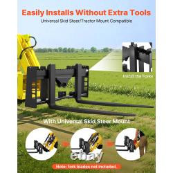 Uimoso Skid Steer Pallet Frame withHitch Receiver & Spear Sleeves for John Deere