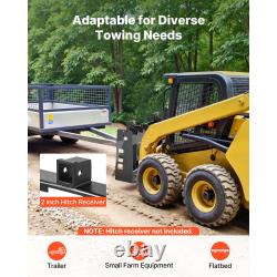 Uimoso Skid Steer Pallet Frame withHitch Receiver & Spear Sleeves for John Deere