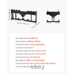 Uimoso Skid Steer Pallet Frame withHitch Receiver & Spear Sleeves for John Deere