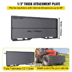 VEVOR 1/2 thick Skid Steer Mount Plate Adapter Loader Quick Tach Attachment