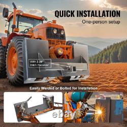 VEVOR 1/4 Skid Steer Attachment Plate Quick Attachment with 2.28 Receiver