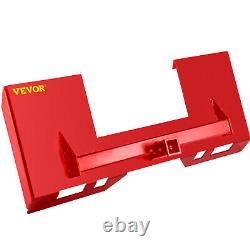 VEVOR 1/4 Skid Steer Mount Plate Adapter Loader Quick Tach Attachment Red