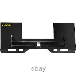 VEVOR 1/4 Thick Skid Steer Mount Plate Quick Attach With 2 Hitch Adapter Black