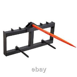 VEVOR 49 Hay Spear Bale Spears Skid Steer Loader Tractor Attachment 1600lbs