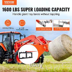 VEVOR 49 Hay Spear Bale Spears Skid Steer Loader Tractor Attachment 1600lbs